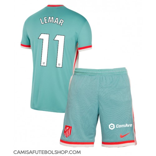 Camisa de time de futebol Atletico Madrid Thomas Lemar #11 Replicas 2º Equipamento Infantil 2024-25 Manga Curta (+ Calças curtas)